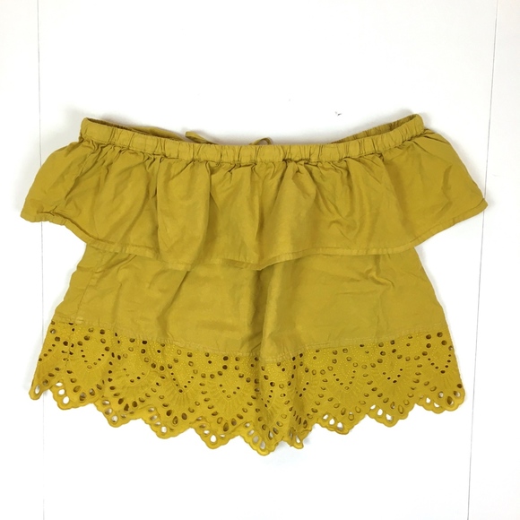 Madewell Off the Shoulder Eyelet Top sz L - Picture 6 of 8